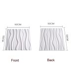 PVC-Material Stereo 3D Shooting Hintergrund Board Foto Requisiten, 50 x 50 cm, D081 Waves White, D094 European -style White, D095 Square Brick White, D105 Ripple White, D133 Cook White, D137 Simple White – Bild 2