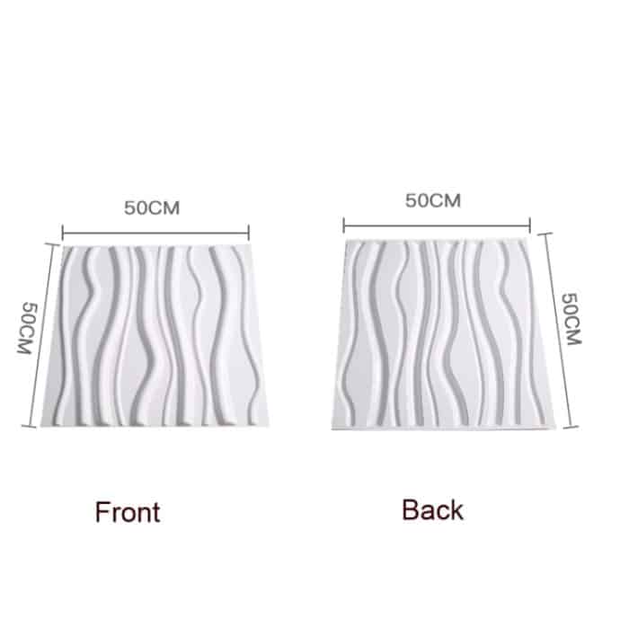 PVC-Material Stereo 3D Shooting Hintergrund Board Foto Requisiten, 50 x 50 cm, D081 Waves White, D094 European -style White, D095 Square Brick White, D105 Ripple White, D133 Cook White, D137 Simple White – Bild 2
