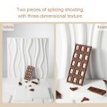 PVC-Material Stereo 3D Shooting Hintergrund Board Foto Requisiten, 50 x 50 cm, D081 Waves White, D094 European -style White, D095 Square Brick White, D105 Ripple White, D133 Cook White, D137 Simple White – Bild 4