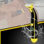 Elektrischer Rasierer, tragbarer USB-wiederaufladbarer Herrenrasierer, Yellow Black