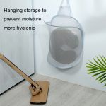 2 Stück 2005 klappbarer, wandmontierter Schmutzkorb für den Haushalt, Pink Cat, Green Tree, White Net, Gray Net – Bild 3