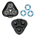 Rasierer-Ersatzscherkopf für Philips Series 5000 S5078 S5079, Shaver Head Silver+Black, Shaver Head Black – Bild 3