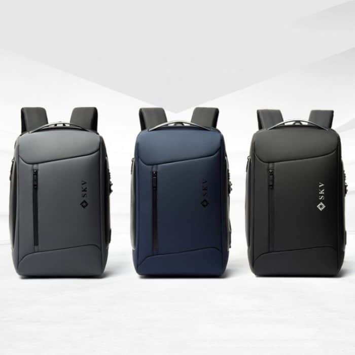 SKV B20430 Männer Große Kapazität Pendeln Computer Tasche Business Casual Rucksack, SKV B20430 Blue, SKV B20430 Black, SKV B20430 Grey – Bild 2