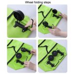 Tragbarer Einkaufswagen, faltbare Tragetasche mit Rädern, Red, Green, Blue, Black, Orange – Bild 4