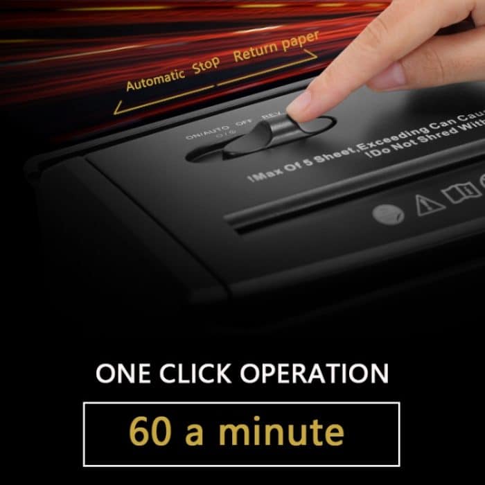 RAYSON A606B 10L A4 Kleiner Mini-Büroaktenvernichter Elektrischer Aktenvernichter, EU-Stecker – Bild 2