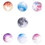 5 Stück rundes Planet-Mauspad aus Gummi, Venus, Moon, Earth, Moon 1, Mars, Jupiter, Mercury – Bild 2