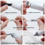 Tenwin 8302 Verstellbarer elektrischer Radiergummi mit Gummi-Nachfüllungen zum Radieren von Skizzen und Zeichnungen, Black, White, Grey – Bild 6