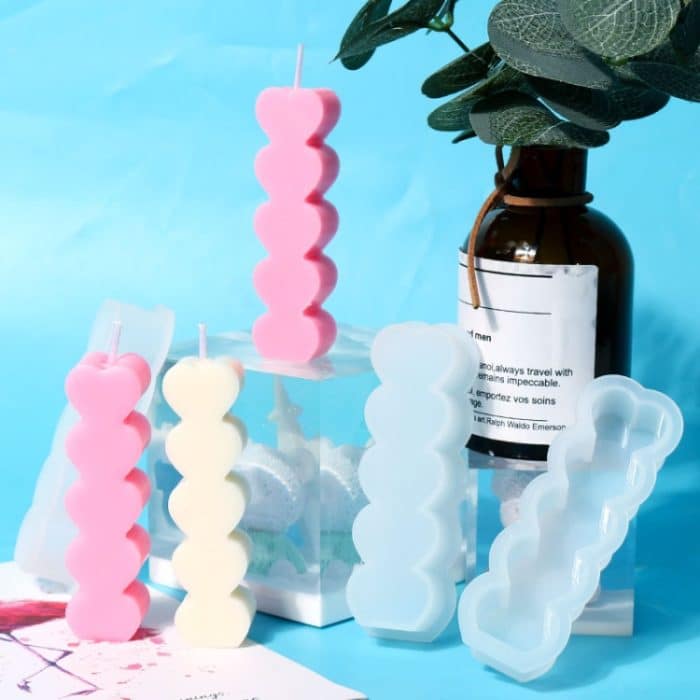 D2111-1 DIY Tropfenform Herzkerze Silikonform – Bild 6