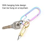 Messing-Mini-Messer Handgepäck EDC Schlüsselanhänger Push-Pull-Auspackmesser – Bild 3