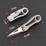 Mini-Klappmesser aus Titanlegierung, Express-Messer, EDC-Schlüsselanhänger – Bild 3