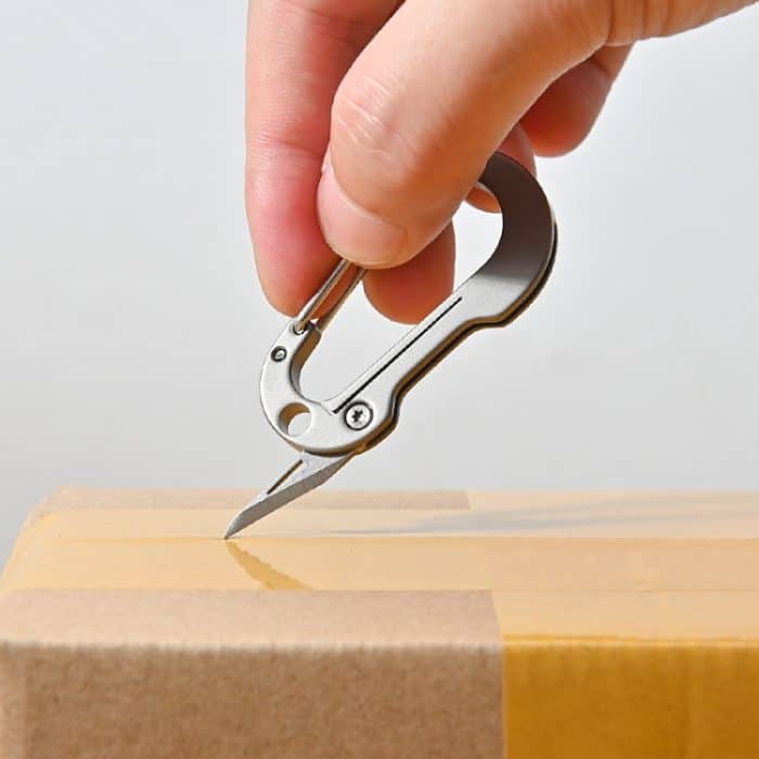 Titanlegierung Schlüsselanhänger Kleines Messer Mini EDC Tragbares Auspackmesser – Bild 5