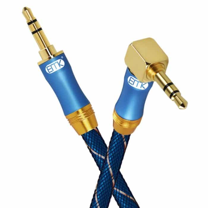 EMK 90-Grad-Auto-3,5-mm-Audiokabel-Verlängerungskabel, Kabellänge:, 0.5M, 1M, 1.5M, 2M, 3M, 5M – Bild 2