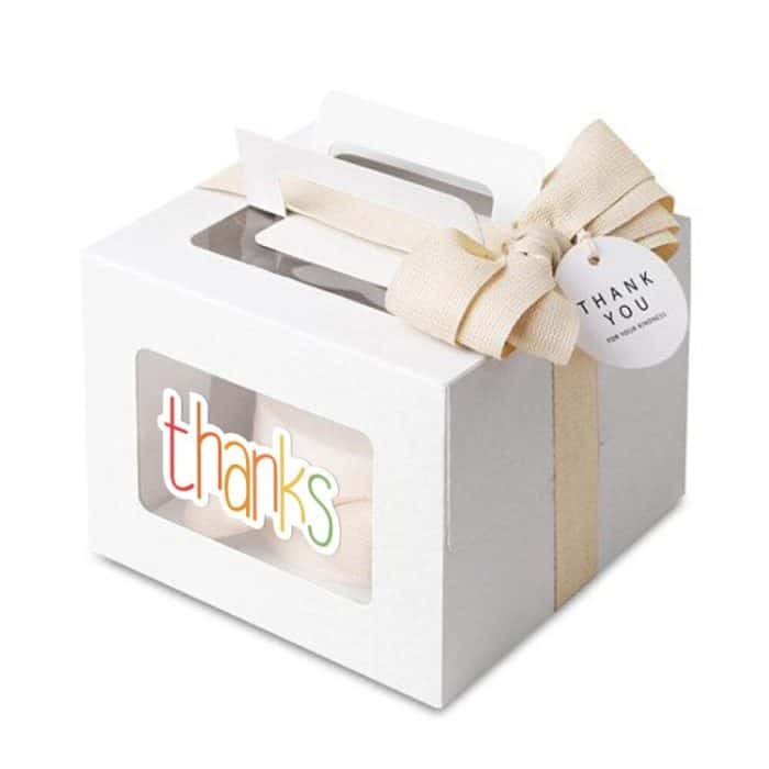 Regenbogen-Dankeschön-Aufkleber, Geschenkbox-Siegelaufkleber – Bild 4