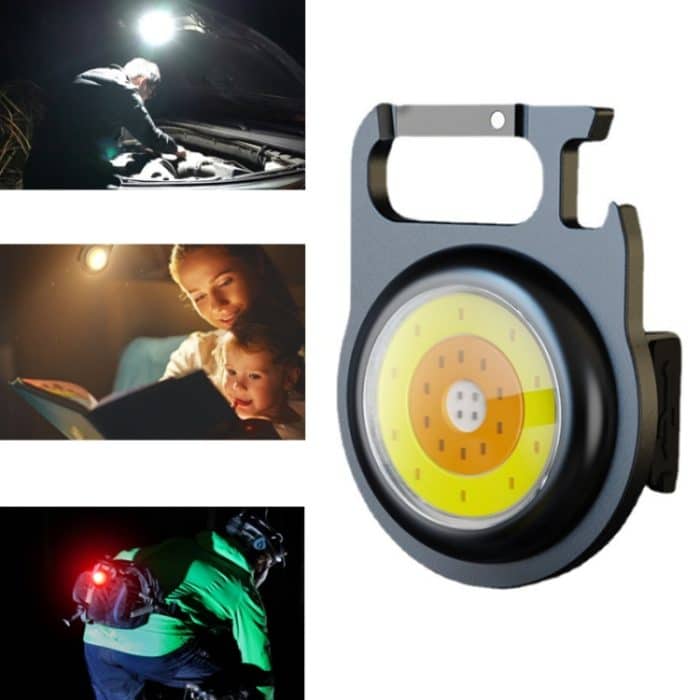 COB Multifunktions-Taschenlampe, magnetischer Schlüsselhaken – Bild 1