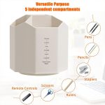 Schreibtisch-Aufbewahrungsbox mit großer Kapazität für Studenten, Büro, Stifteeimer, Non-rotating Beige, Non-rotating Dark Pink, Non-rotating Transparent, Non-rotating Gray, Rotating Beige, Rotating Pink, Rotating Blue, Rotating Gray, Rotating Transpar... – Bild 3