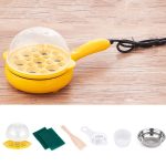 350 W elektrischer Eier-Omelette-Kocher, Bratpfanne, Dampfgarer, EU-Stecker, Stil:, Single Layer Set Yellow, Double Layer Set Yellow, Pan+Wood Shovel Yellow, Single Layer Set Pink, Double Layer Set Pink, Pan+Wood Shovel Pink