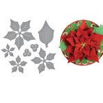Layered Poinsettia Kohlenstoffstahl Messerform Kinder Puzzle Papier Schneidemesser Schimmel