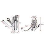 Punch Garderobenhaken Badezimmerhaken, 8331A, 8331B, Golden – Bild 3