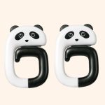 2 Stück Schreibtisch-Schultaschenhaken, abnehmbarer Bürotaschen-Aufhänger, Panda, Small Pink Cat, Raccoon, Kitten