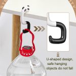 2 Stück Schreibtisch-Schultaschenhaken, abnehmbarer Bürotaschen-Aufhänger, Panda, Small Pink Cat, Raccoon, Kitten – Bild 4