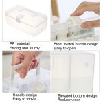 3-teiliger tragbarer Medizinkoffer mit versiegelter Aufbewahrungsbox, Größe:, Small, Large – Bild 3