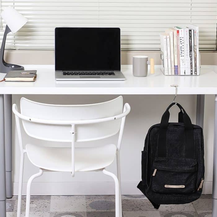 3 Stück abnehmbarer Büro-Schreibtisch-Seitenhaken zum Aufhängen von Taschen, Girl, Blowing Bubbles, Dinosaur, Cat, Leave Me, Pure Smile – Bild 5