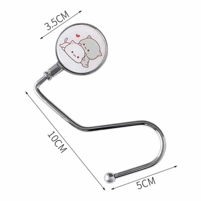 3 Stück abnehmbarer Büro-Schreibtisch-Seitenhaken zum Aufhängen von Taschen, Girl, Blowing Bubbles, Dinosaur, Cat, Leave Me, Pure Smile – Bild 6