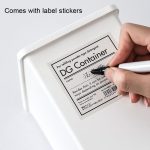 3 Stück feuchtigkeits- und staubdichte Waschpulver-Aufbewahrungsbox mit Etikett und Deckel, Stil:, Short, Narrow, Wide – Bild 3