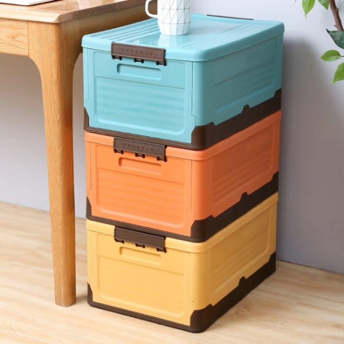 Faltbare Bücherbox aus Kunststoff, S Mint Blue, S Banana Yellow, S Sunset Orange, M Mint Blue, M Banana Yellow, M Sunset Orange, L Mint Blue, L Banana Yellow, L Sunset Orange – Bild 2