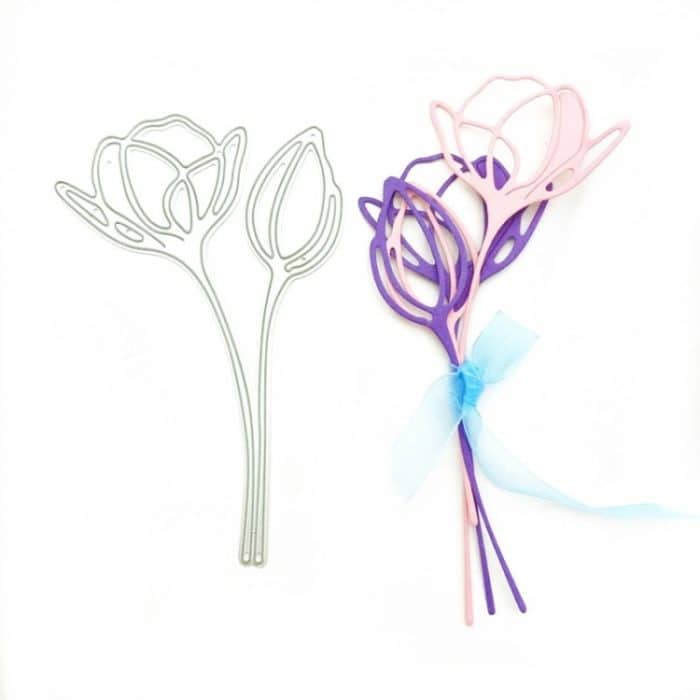 Tulpenblätter Handwerk Prägung Stanzform – Bild 1