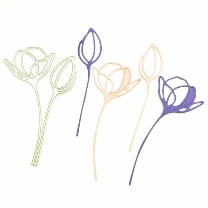 Tulpenblätter Handwerk Prägung Stanzform – Bild 3