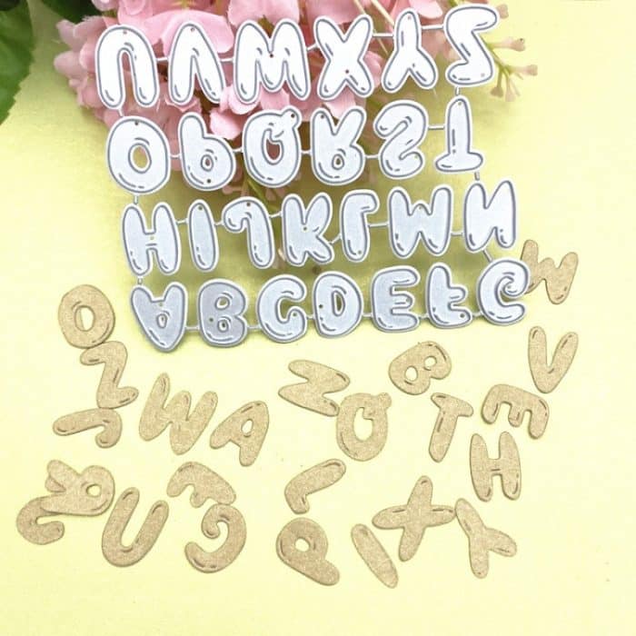 26 Buchstaben Handarbeit Stoff Leder Stanzform Papier Quilling Werkzeug – Bild 1