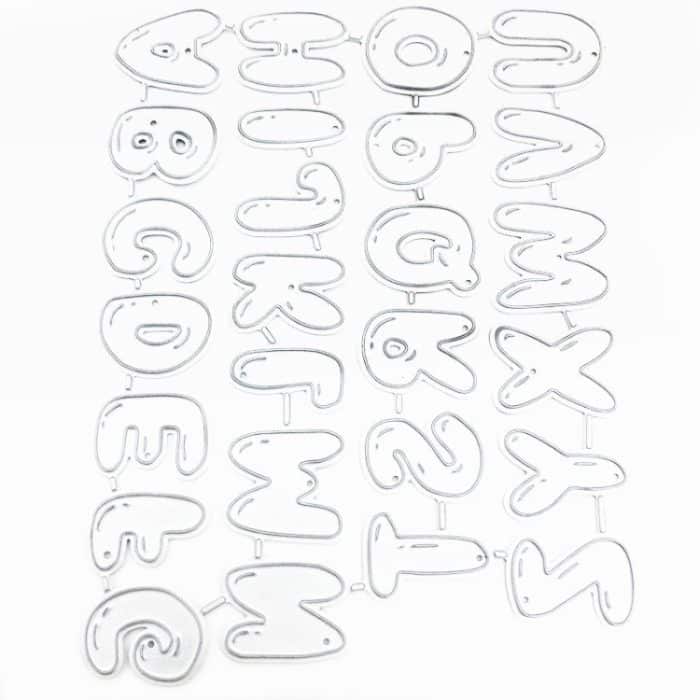 26 Buchstaben Handarbeit Stoff Leder Stanzform Papier Quilling Werkzeug – Bild 2