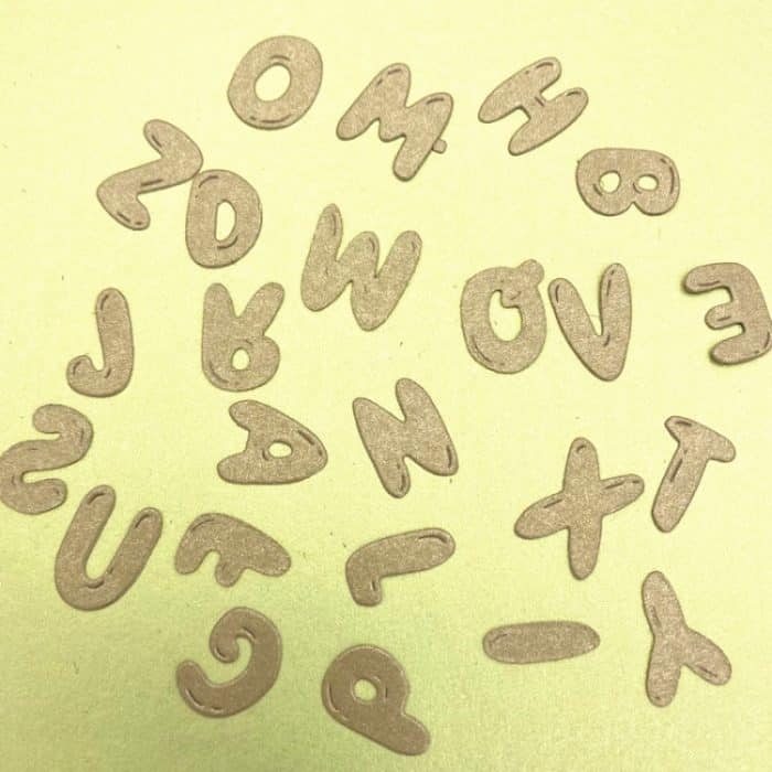 26 Buchstaben Handarbeit Stoff Leder Stanzform Papier Quilling Werkzeug – Bild 3