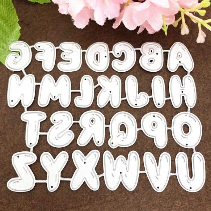 26 Buchstaben Handarbeit Stoff Leder Stanzform Papier Quilling Werkzeug – Bild 4