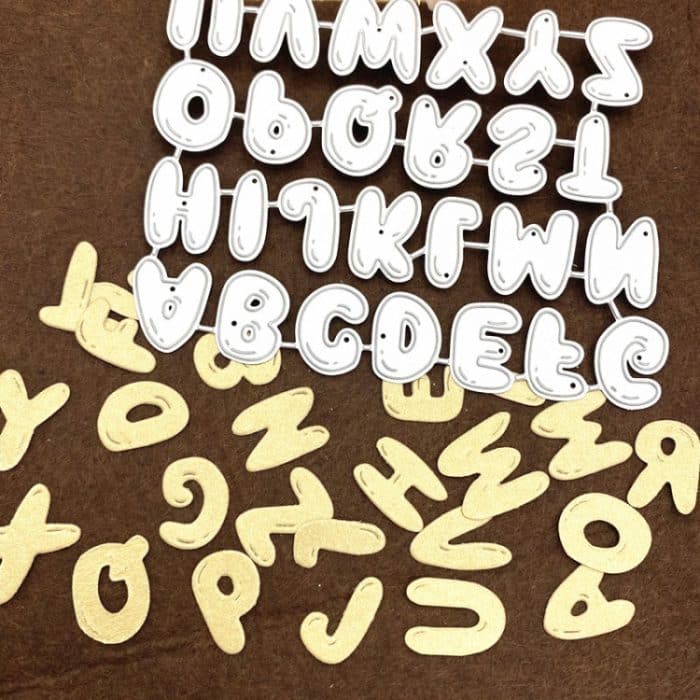 26 Buchstaben Handarbeit Stoff Leder Stanzform Papier Quilling Werkzeug – Bild 5