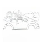 Auto Weihnachtsbaum Metall Papier Kunst Leder Stanzform – Bild 2