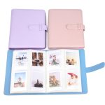 2 Stück CAIUL 7,6 cm PU-Leder-Fotoalbum, digitale Fotografie, Fotosammlung, Gedenkbuch, Cherry Pink, Clove Purple, Qingkong Blue – Bild 2