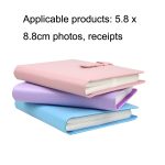 2 Stück CAIUL 7,6 cm PU-Leder-Fotoalbum, digitale Fotografie, Fotosammlung, Gedenkbuch, Cherry Pink, Clove Purple, Qingkong Blue – Bild 4
