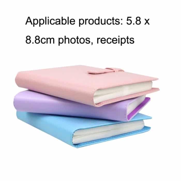2 Stück CAIUL 7,6 cm PU-Leder-Fotoalbum, digitale Fotografie, Fotosammlung, Gedenkbuch, Cherry Pink, Clove Purple, Qingkong Blue – Bild 4