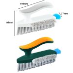 Reinigungsbürste für Ecken und Fugen im Badezimmerboden, White Gray, Yellow Green – Bild 2