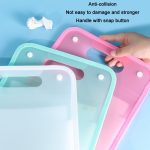 Business-Büro-Ordner, tragbare vertikale Orgel-Aktentasche, White, Pink, Light Green, Light Blue – Bild 4