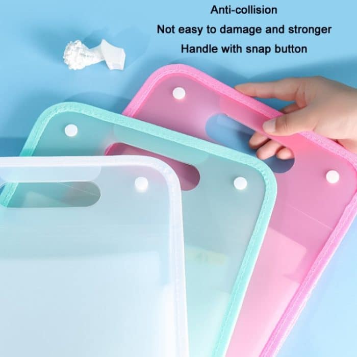 Business-Büro-Ordner, tragbare vertikale Orgel-Aktentasche, White, Pink, Light Green, Light Blue – Bild 4