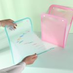 Business-Büro-Ordner, tragbare vertikale Orgel-Aktentasche, White, Pink, Light Green, Light Blue – Bild 6