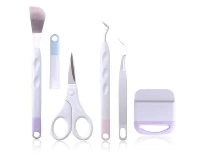 TBD0602770401.jpg Vinyl-Unkrautwerkzeug-Set, DIY-Silhouette-geprägtes Gravurwerkzeug, 5 In 1, 6 In 1, 5 In 1+Cutting Pad, 6 In 1+Cutting Pad, 5 In 1+Recycler+Bag, 6 In 1+Recycler+Bag, 5 In 1+Recycler+Pen Holder, 6 In 1+Recycler+Pen Holder – Bild 1