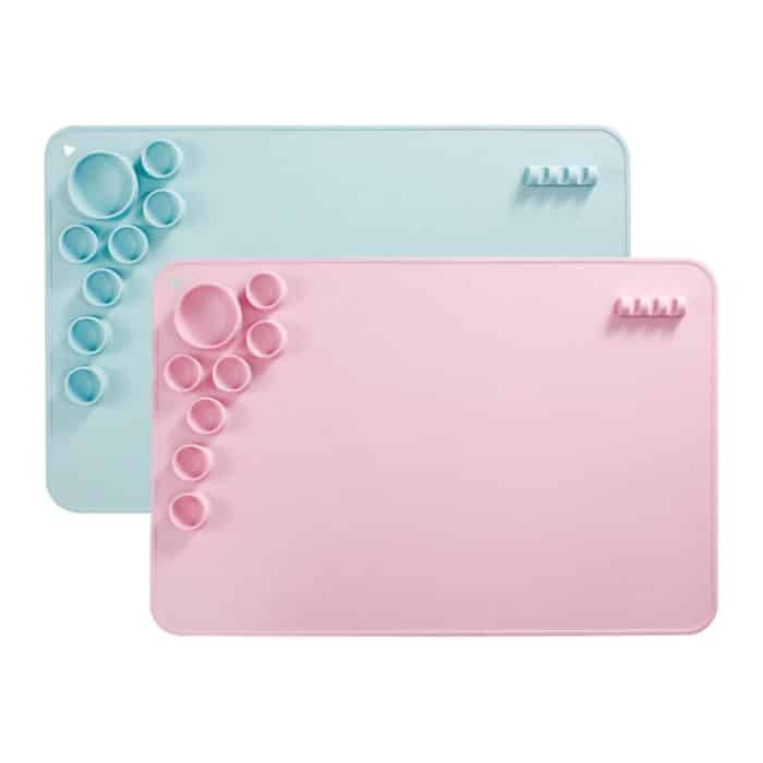 Silikon-Zeichenblock für Kinder, abwischbare und waschbare Farbpaletten, Blue, Pink – Bild 2