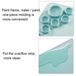 Silikon-Zeichenblock für Kinder, abwischbare und waschbare Farbpaletten, Blue, Pink – Bild 4