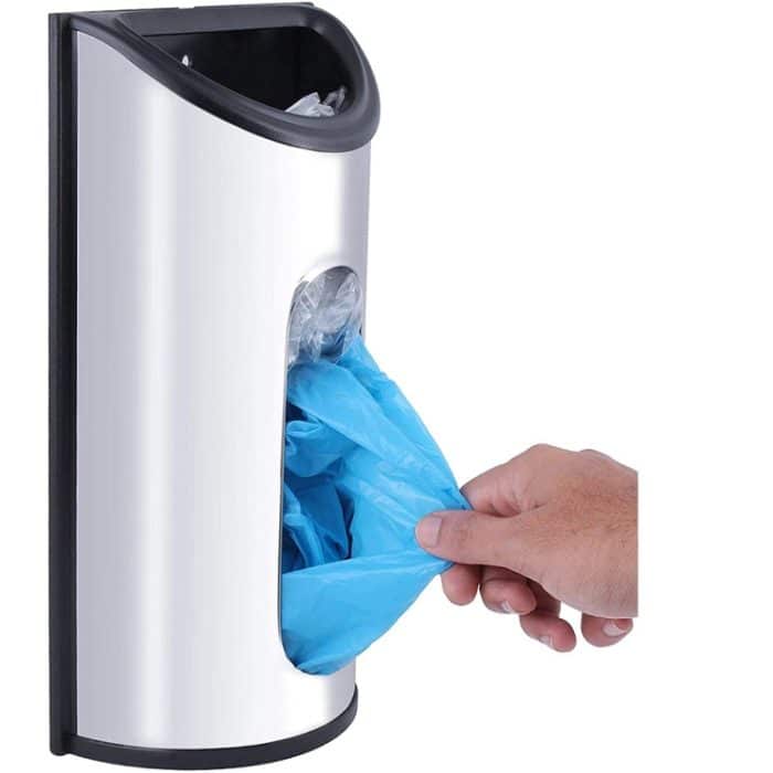 Edelstahl-Müllbeutel-Aufbewahrungsbox-Küchen-Wand-Überschuh-Abdeckungs-Tasche – Bild 1