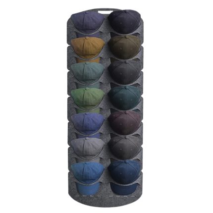 2 Stück Filz-Baseballkappen-Ausstellungsständer, Vlies-Aufbewahrungstasche zum Aufhängen, Stil:, 14 Grids Double Row 3mm, 7 Grids Single Row 3mm