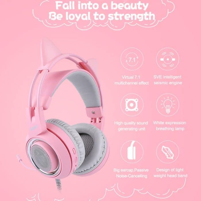 SOMIC G951PINK Head-Mounted 7.1 Channel Anchor E-Sports Game Headset Wheat, SOMIC G951PINK – Bild 5